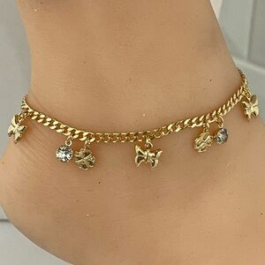 New! 14k Gold Filled Charm Anklet